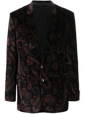 Paisley trykt lang blazer Etro svart