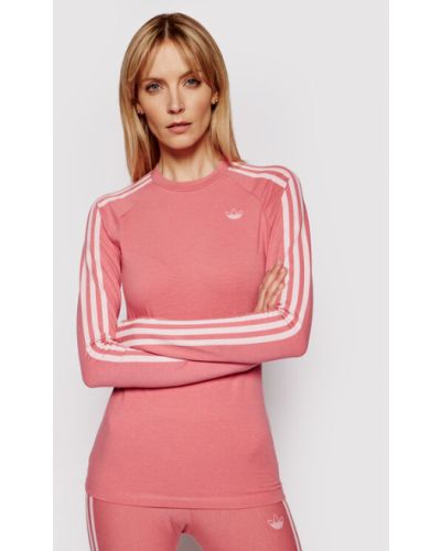 Bluză slim fit Adidas roz