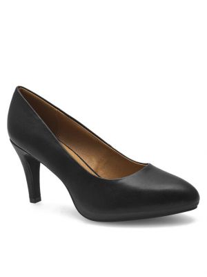 Полуотворени обувки с ток с ток Clara Barson черно