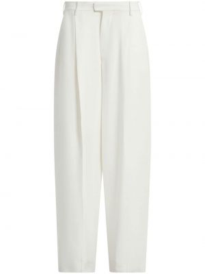 Plisované rovné kalhoty Marni bílé
