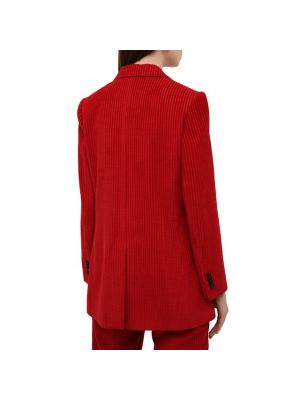 Хлопковый пиджак Kiton красный