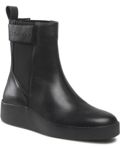 Chelsea boots en crêpe en crêpe Calvin Klein noir