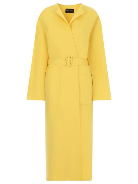 Желтое кашемировое пальто Loro Piana