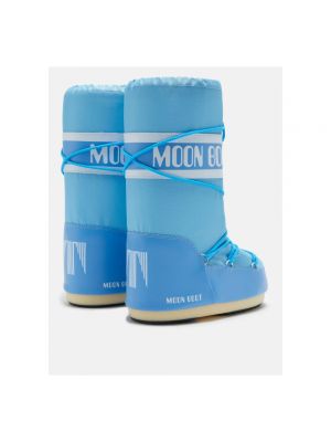 Botas altas de nailon Moon Boot azul