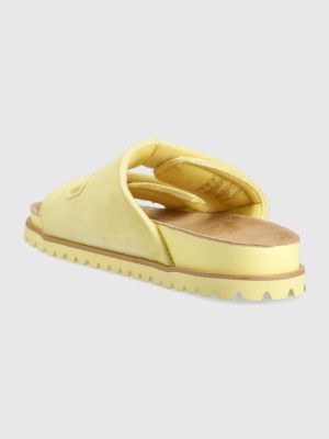 Semišové pantofle Gant žluté