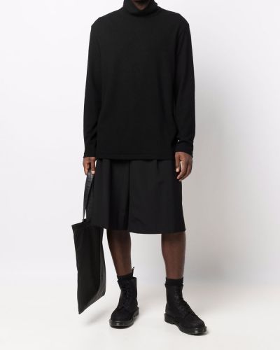 Jersey de cuello vuelto de tela jersey Yohji Yamamoto negro