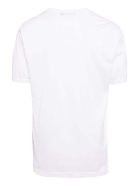 T-shirt en coton à col v Dolce & Gabbana blanc