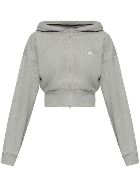 Baskılı hoodie Adidas By Stella Mccartney gri