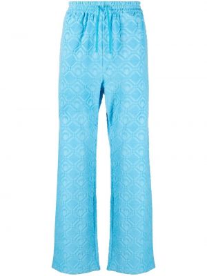 Жакардови спортни панталони Marine Serre синьо