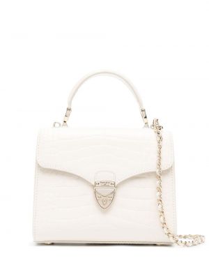 Borsa shopper Aspinal Of London bianco