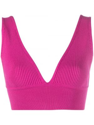 V-hals crop top Msgm lilla