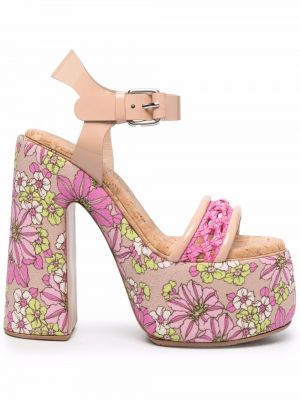 Sandali a fiori Casadei rosa