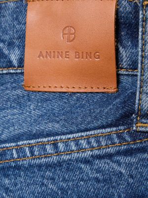 Straight fit džíny s vysokým pasem Anine Bing modré
