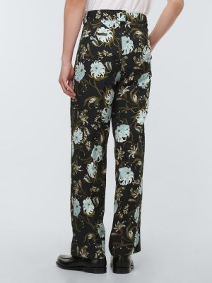 Pantaloni cu model floral Erdem