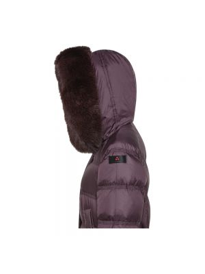 Chaqueta de cuero con capucha Peuterey violeta