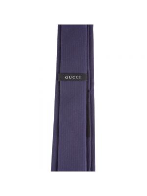 Corbata de algodón Gucci azul