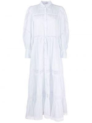 Φόρεμα σε στυλ πουκάμισο με δαντέλα Charo Ruiz Ibiza λευκό