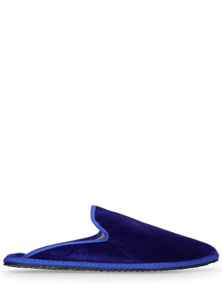 Papuci tip mules de catifea Vibi Venezia albastru