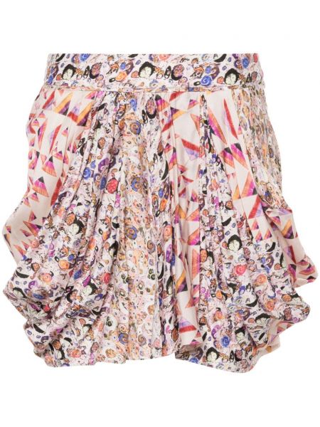 Béžové sukně s potiskem s abstraktním vzorem Isabel Marant