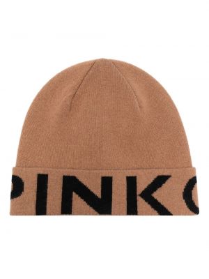 Čepice s potiskem Pinko hnědý