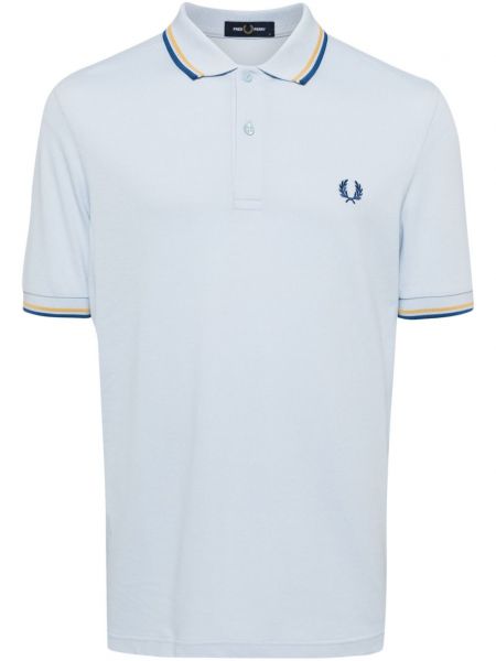 Brodeerattu t-paita Fred Perry sininen