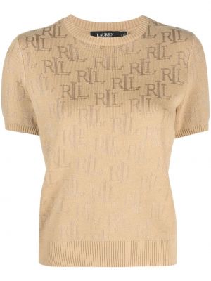 Bavlněný pulovr Lauren Ralph Lauren béžový