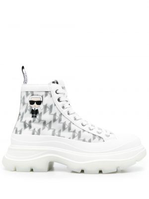 Baskets en cuir à imprimé Karl Lagerfeld