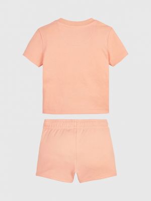Piżama Calvin Klein Jeans pomarańczowa