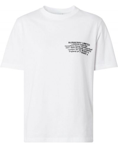 Camiseta con estampado Burberry blanco