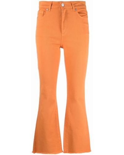 Pantaloni a vita alta Federica Tosi arancione