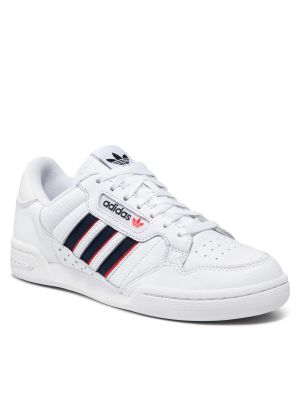 Ниски обувки на райета Adidas бяло