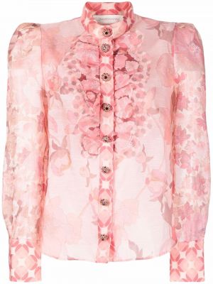 Camisa de flores con estampado Zimmermann rosa
