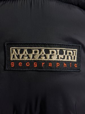 Péřová bunda z nylonu Napapijri černá