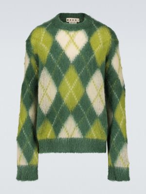 Sweter wełniany moherowy Marni, zielony