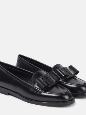 Kožené loafers Ferragamo černé