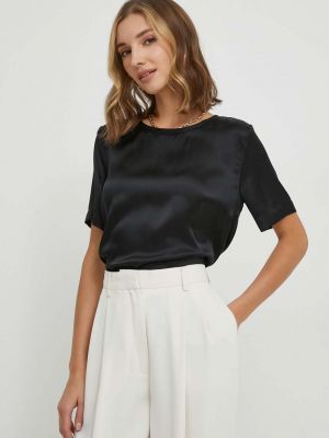 Копринена блуза Sisley черно
