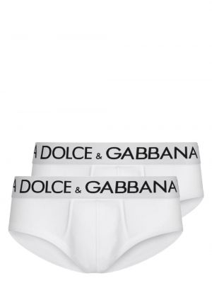 Kokvilnas bokseršorti ar apdruku Dolce & Gabbana balts