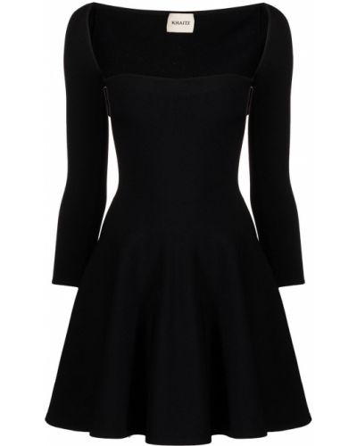 Mini vestido bootcut Khaite negro