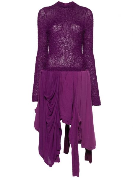 Asimetriškas suknele Acne Studios violetinė