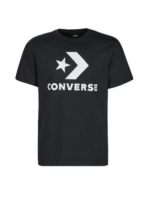 Csillag mintás rövid ujjú póló Converse fekete