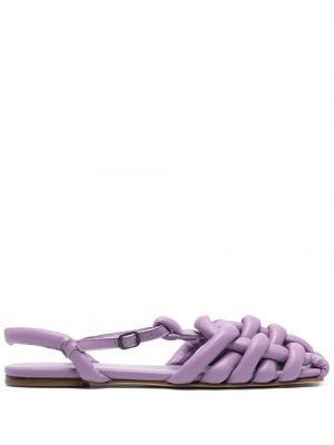 Dabīgās ādas sandales Hereu violets