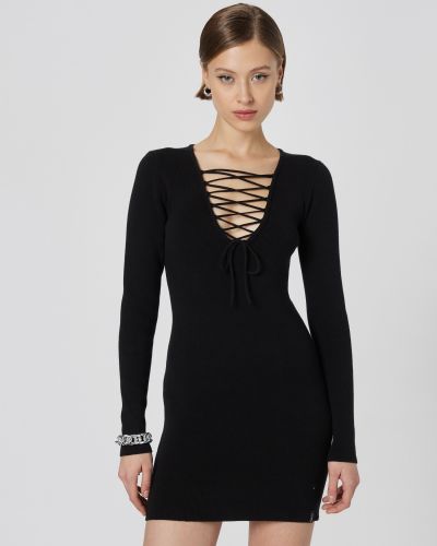 Πλεκτή φόρεμα Viervier μαύρο