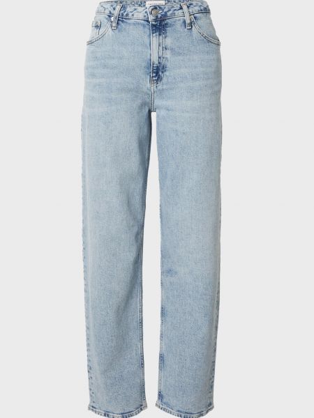 Прямые джинсы свободного кроя Calvin Klein Jeans голубые