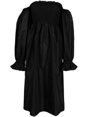 Satenska midi haljina od krep Sleeper crna