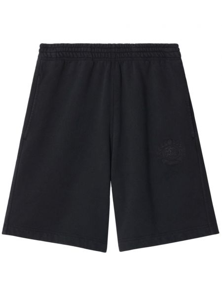 Shorts mit stickerei aus baumwoll Burberry schwarz