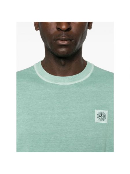 Camiseta de algodón casual Stone Island verde