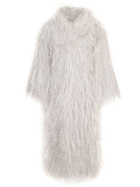 Пальто с мехом Dolce &amp; Gabbana серое