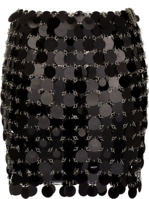 Mini sukně s flitry Paco Rabanne černé