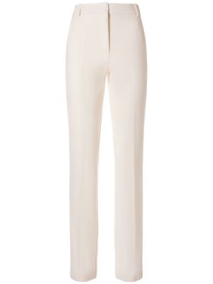 Памучни прав панталон от джърси Sportmax бяло