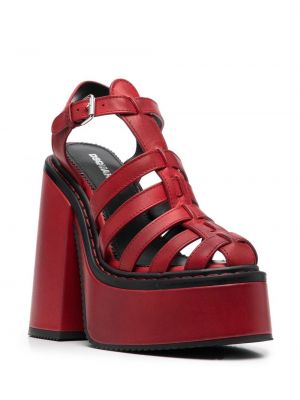 Sandales à plateforme Dsquared2 rouge